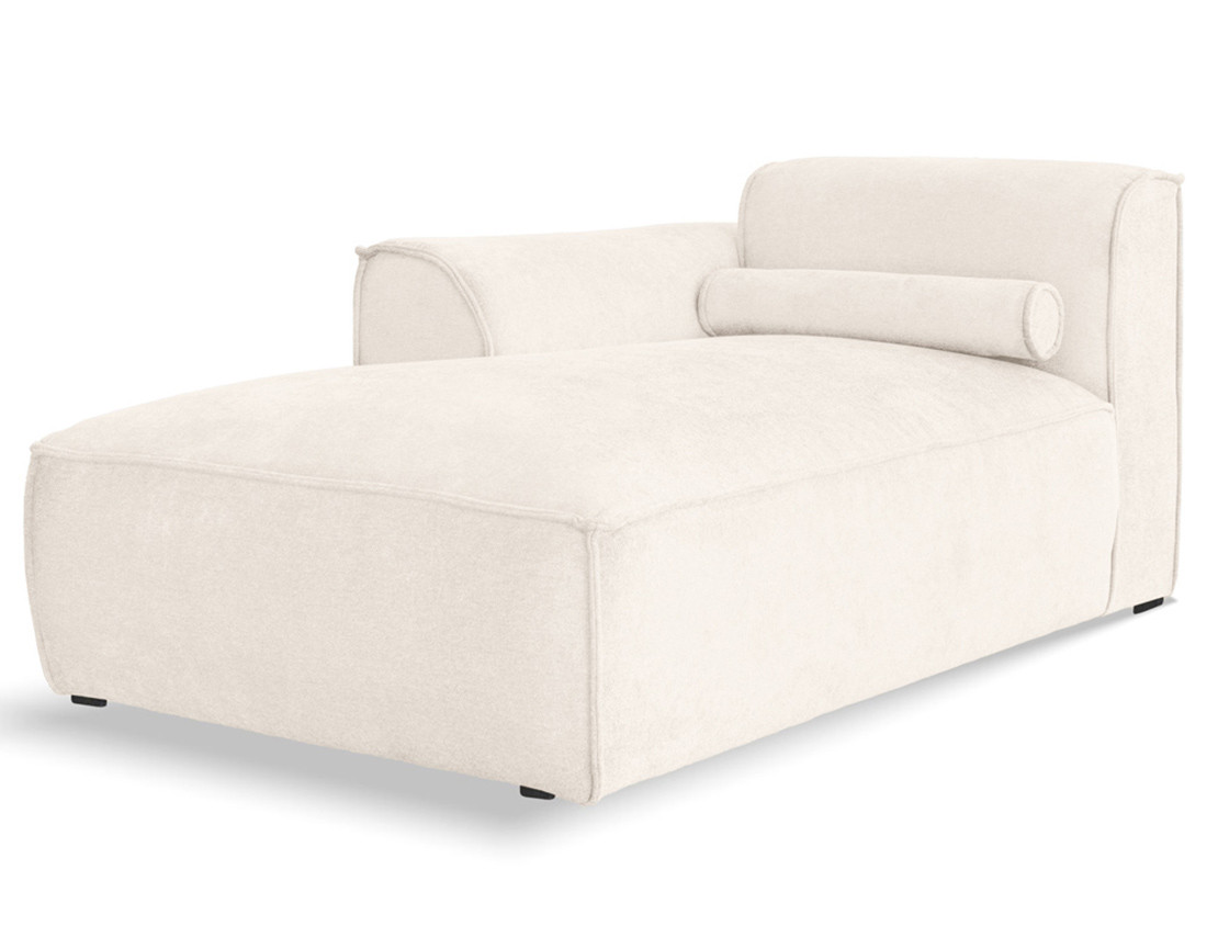 Module d'assise méridienne gauche en tissu texturé Felix