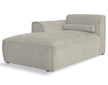 Module d'assise méridienne gauche en tissu texturé Felix