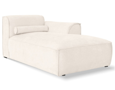Module d'assise méridienne droit en tissu texturé Felix