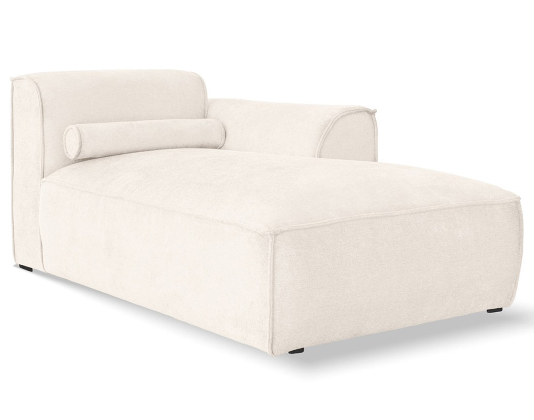 Module d'assise méridienne droit en tissu texturé Felix