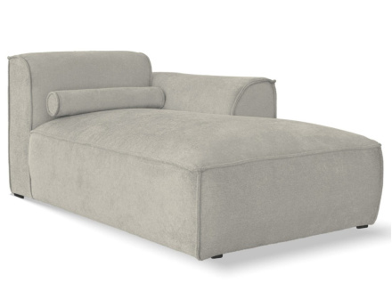 Module d'assise méridienne droit en tissu texturé Felix