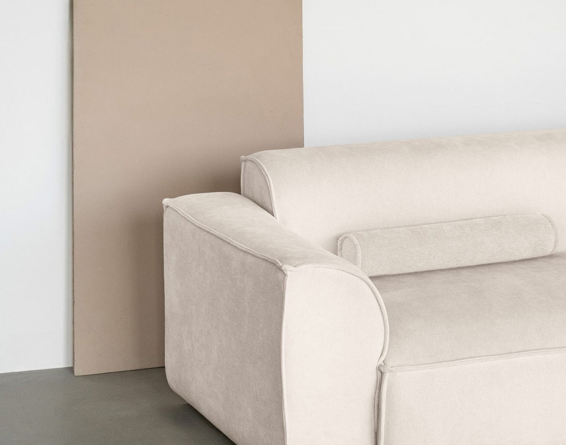 Module d'assise gauche en tissu texturé Felix