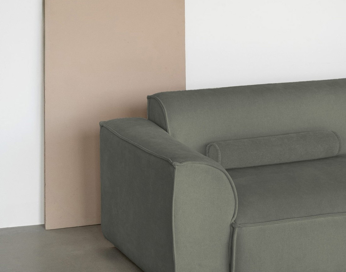 Module d'assise gauche en tissu texturé Felix
