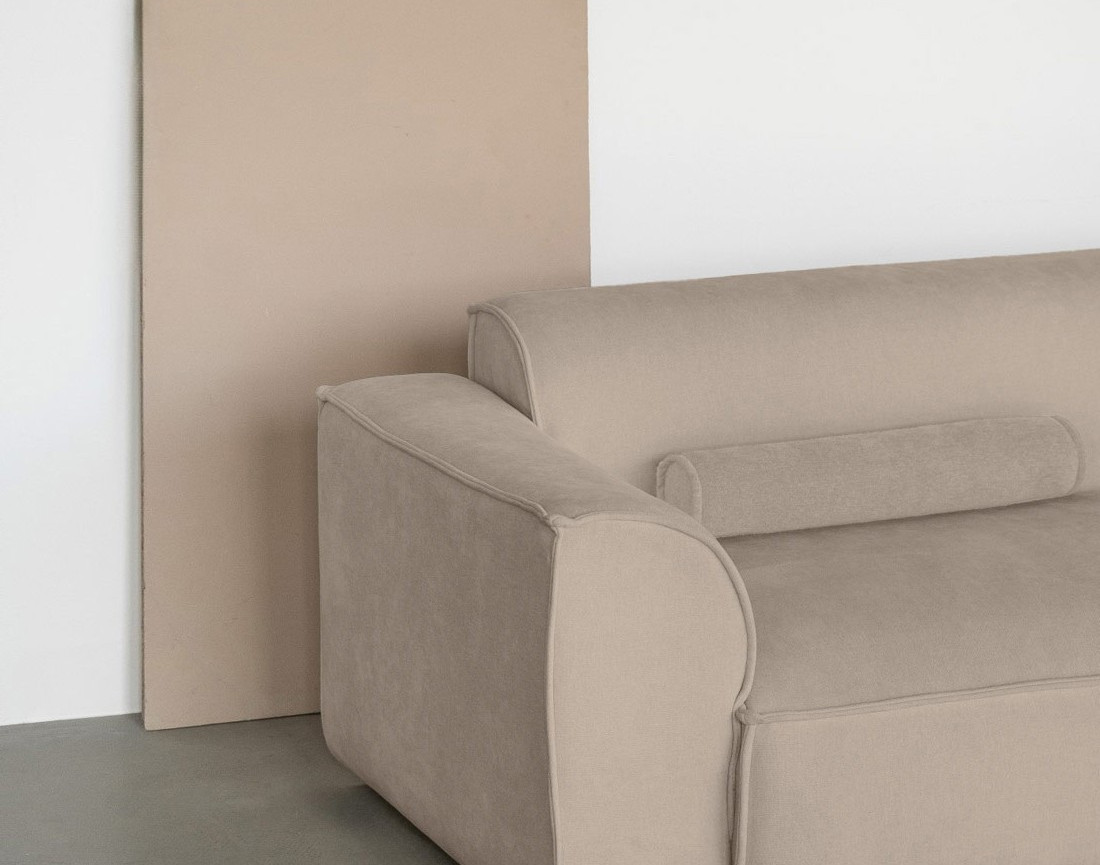 Module d'assise gauche en tissu texturé Felix