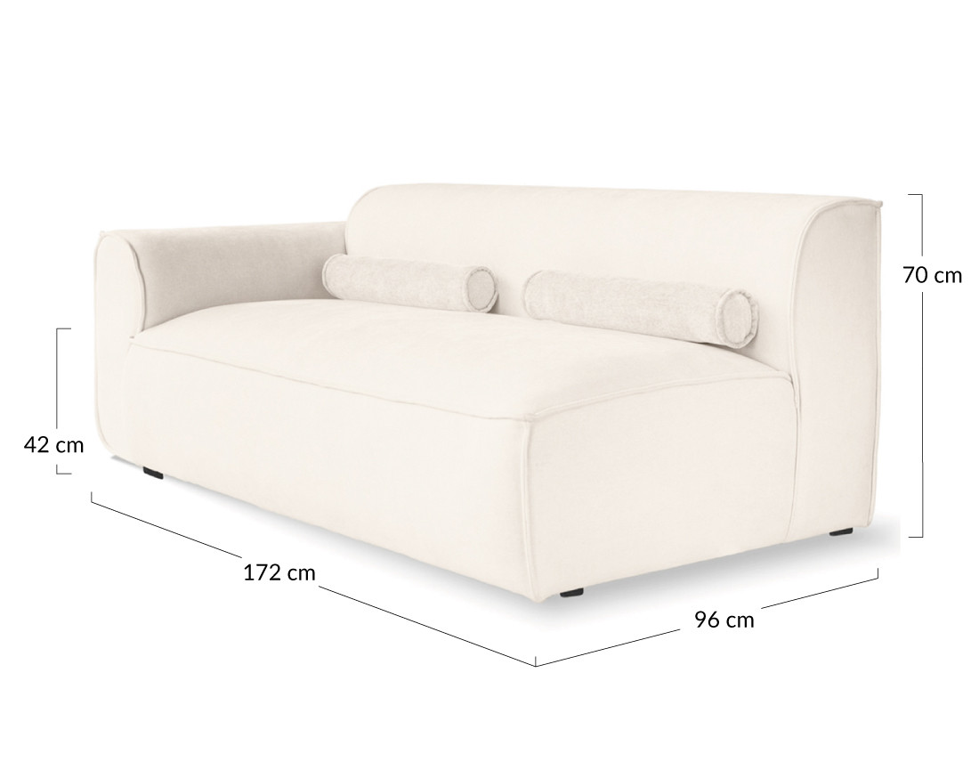 Module d'assise gauche en tissu texturé Felix