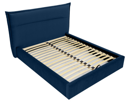 Lit coffre 180x200 cm en velours sommier inclus Emy