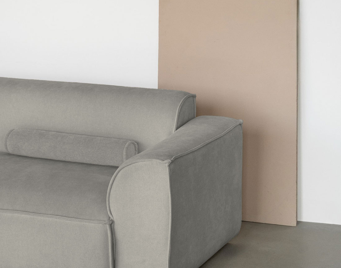 Module d'assise droit en tissu texturé Felix