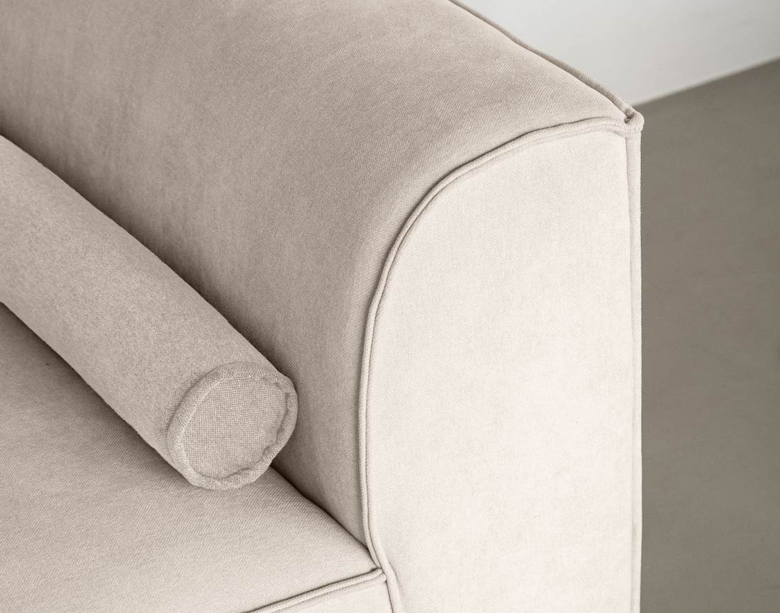 Module d'assise droit en tissu texturé Felix