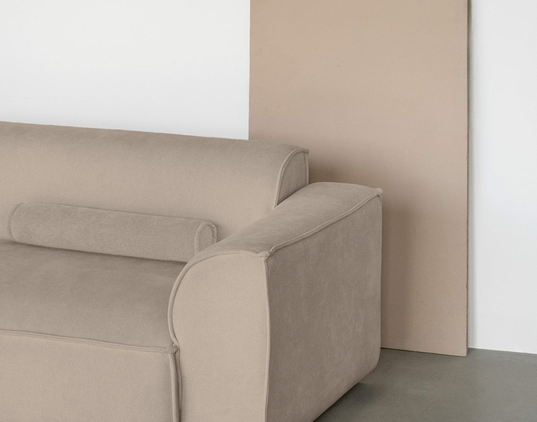 Module d'assise droit en tissu texturé Felix