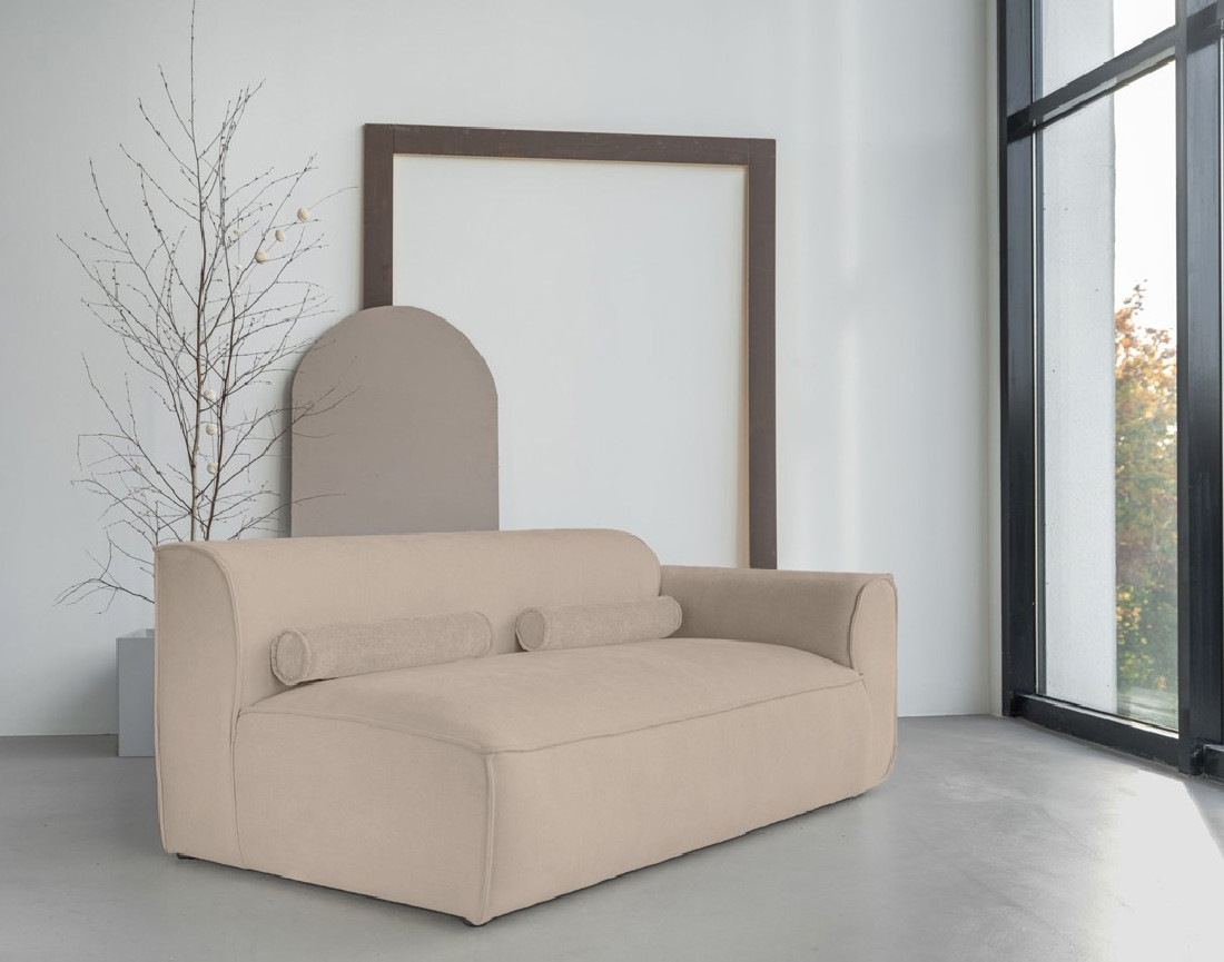 Module d'assise droit en tissu texturé Felix