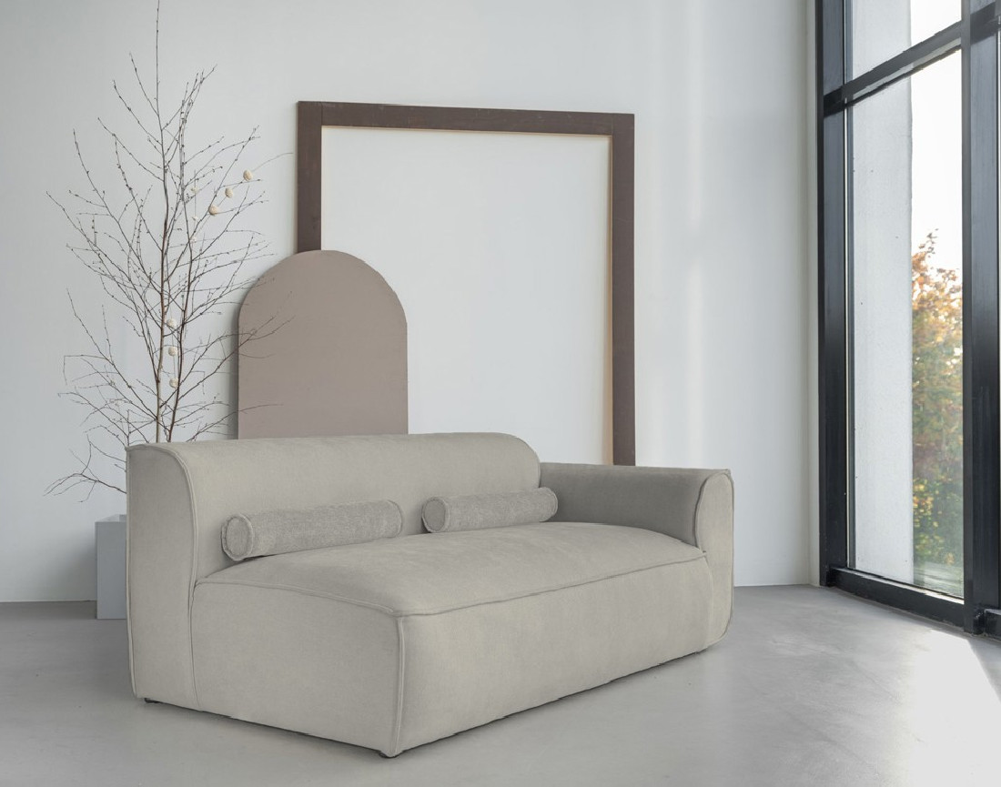 Module d'assise droit en tissu texturé Felix