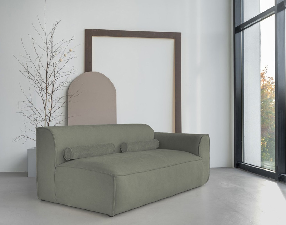 Module d'assise droit en tissu texturé Felix
