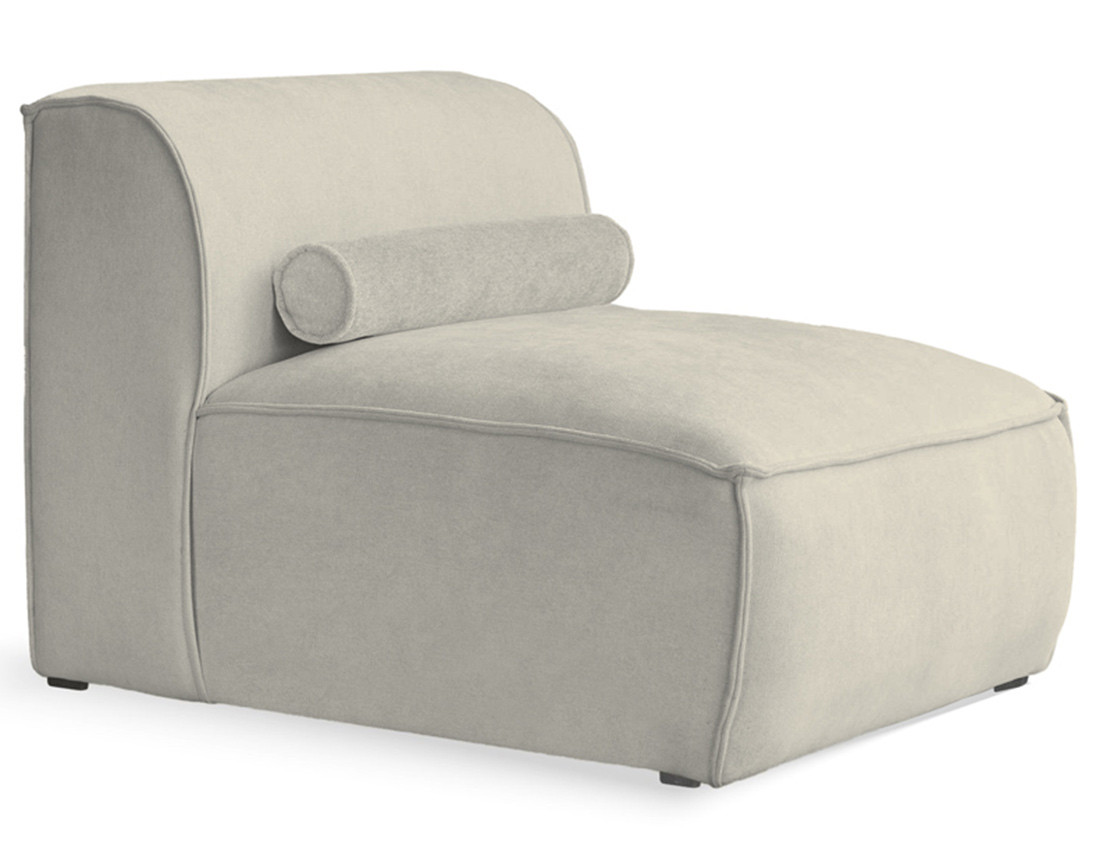 Module d'assise sans accoudoirs en tissu texturé Felix