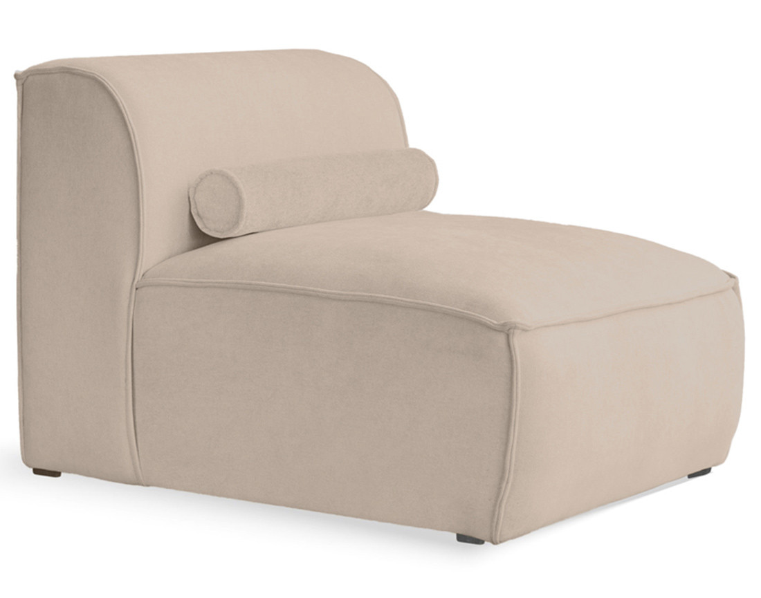 Module d'assise sans accoudoirs en tissu texturé Felix