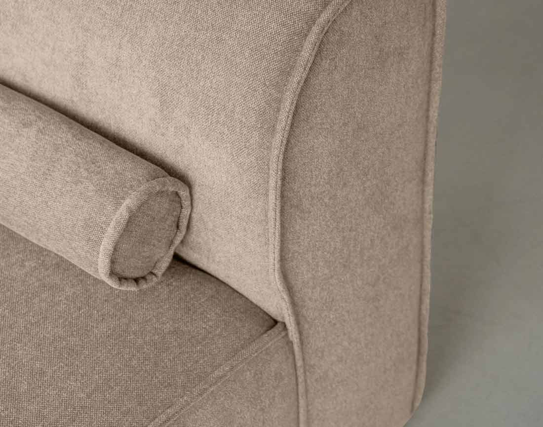 Module d'assise sans accoudoirs en tissu texturé Felix