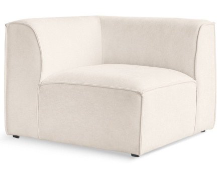 Module d'assise d'angle réversible en tissu texturé Felix