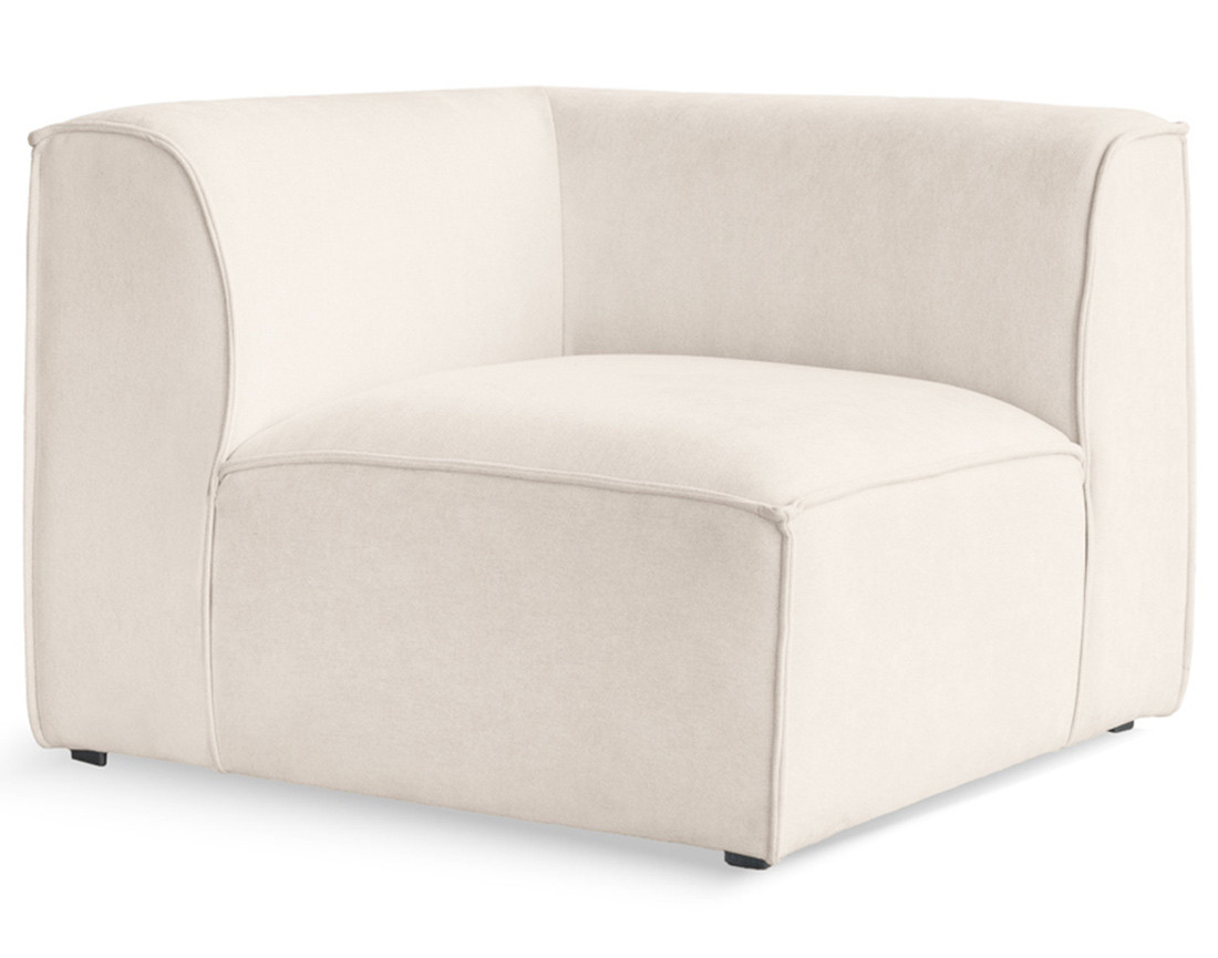Module d'assise d'angle réversible en tissu texturé Felix