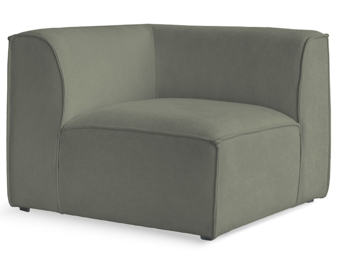 Module d'assise d'angle réversible en tissu texturé Felix
