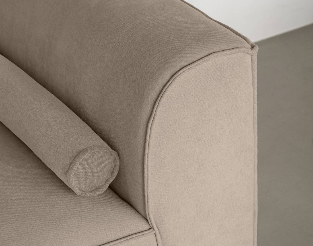 Canapé modulable 2 places en tissu texturé Felix