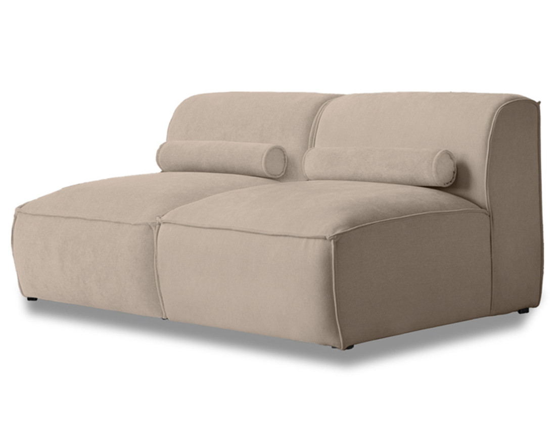 Canapé modulable 2 places en tissu texturé Felix
