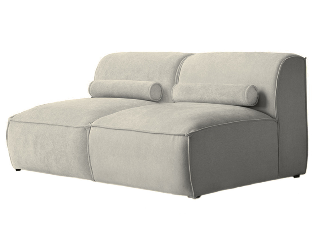 Canapé modulable 2 places en tissu texturé Felix