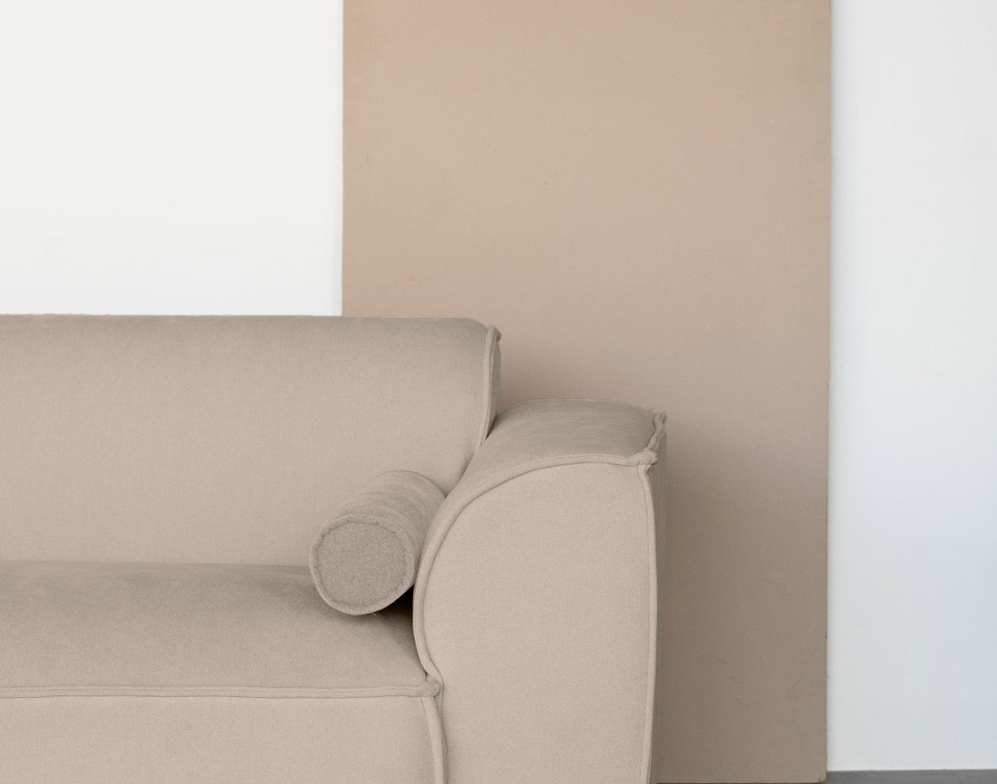 Canapé modulable d'angle gauche 4 places en tissu texturé Felix