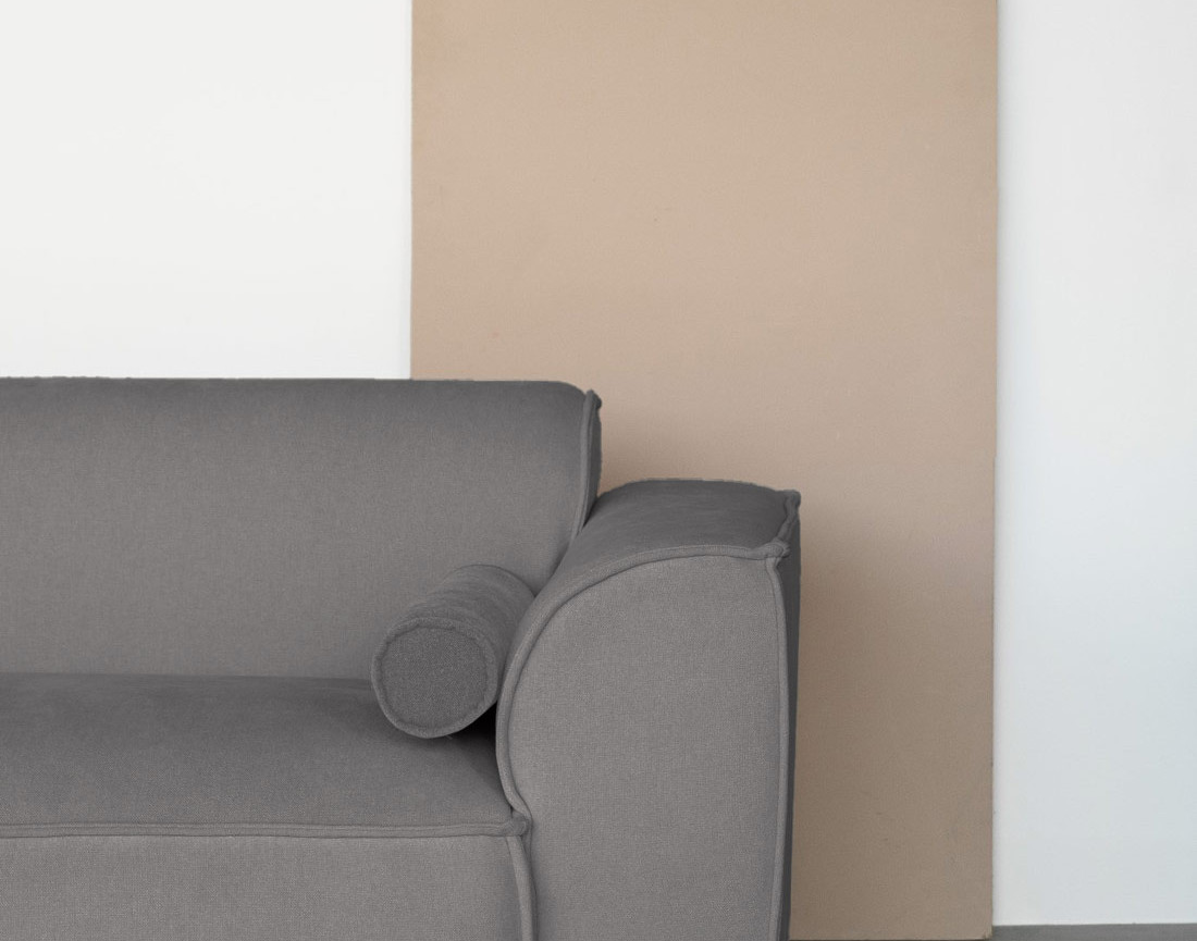 Module d'assise droit en tissu texturé Felix