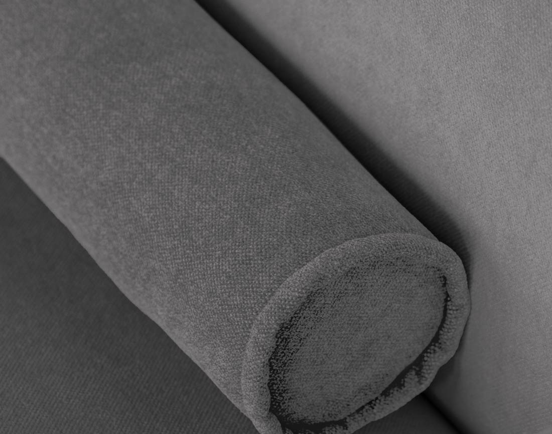 Canapé modulable d'angle gauche 5 places en tissu texturé Felix