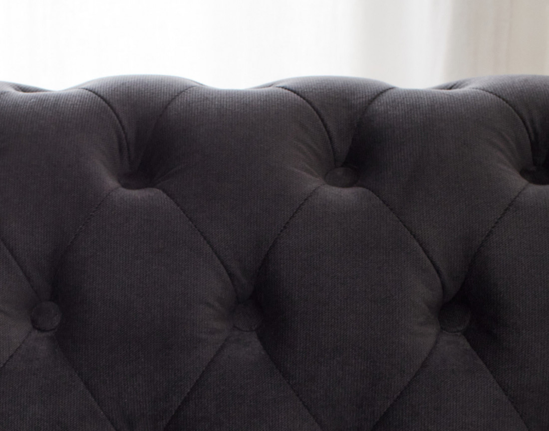 Canapé Chesterfield d'angle gauche 4 places en velours William