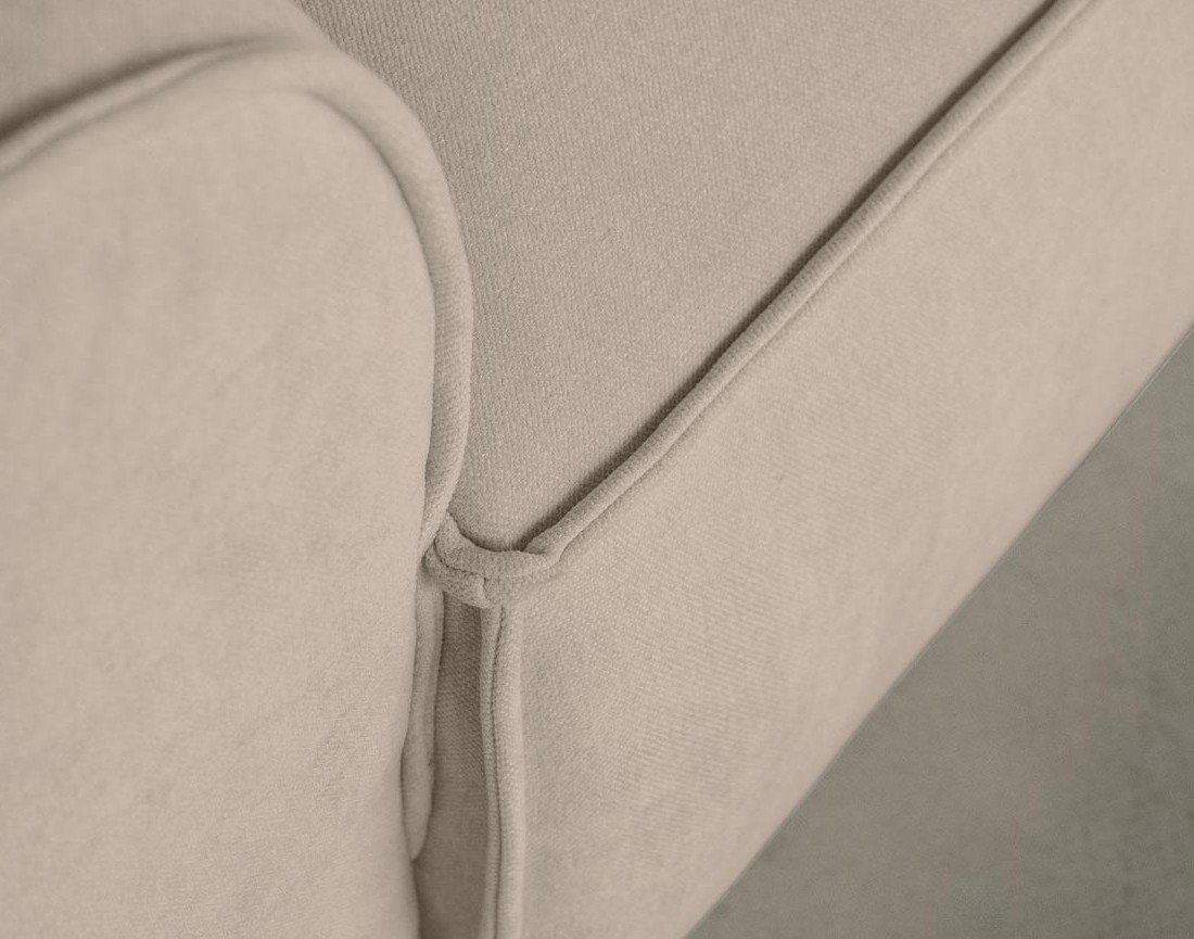 Canapé modulable d'angle droit 5 places en tissu texturé Felix