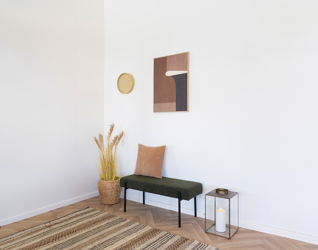 Banc en tissu bouclette 100 cm Romeo