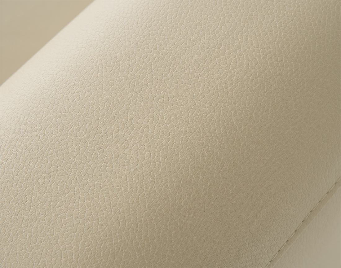Canapé 3 places convertible couchage quotidien matelas 12 cm en cuir vegan Owen