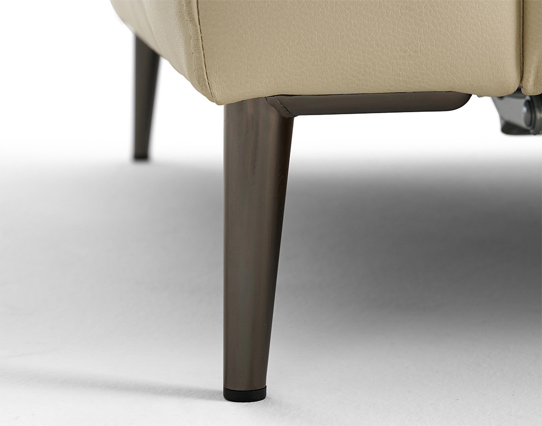 Canapé 3 places convertible couchage quotidien matelas 12 cm en cuir vegan Owen