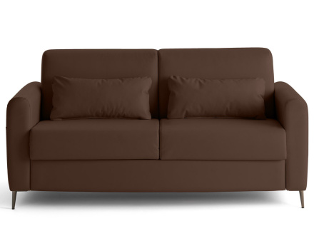Canapé 3 places convertible couchage quotidien matelas 12 cm en cuir vegan Owen