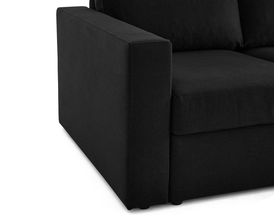 Canapé d'angle réversible 4 places avec têtières amovible en tissu Barrie