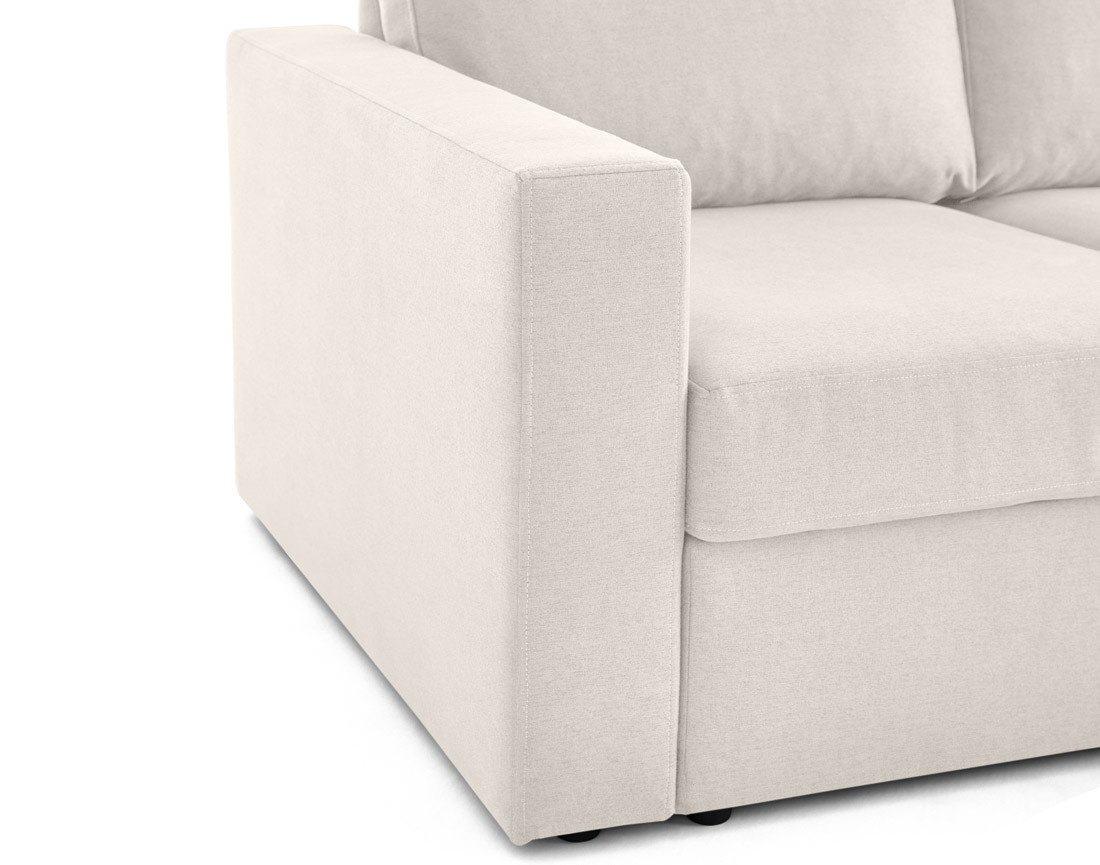 Canapé d'angle réversible 4 places avec têtières amovible en tissu Barrie