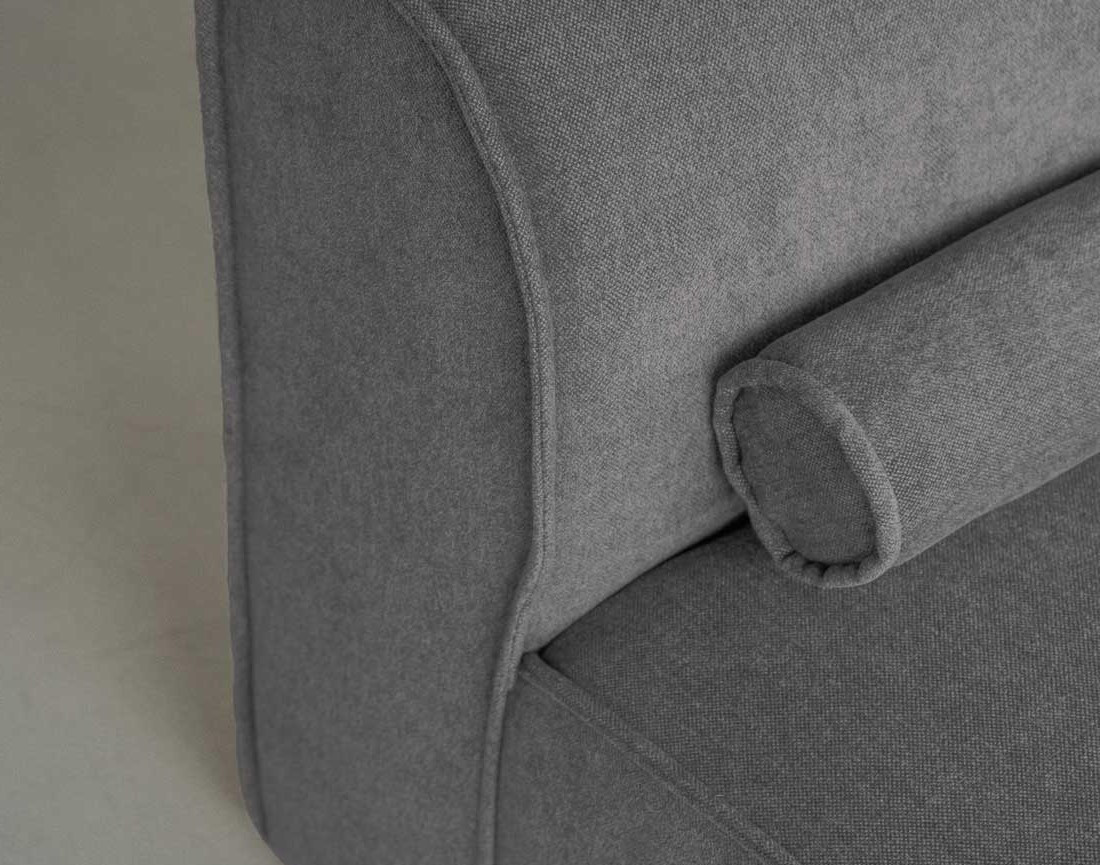 Canapé modulable d'angle gauche 5 places en tissu texturé Felix