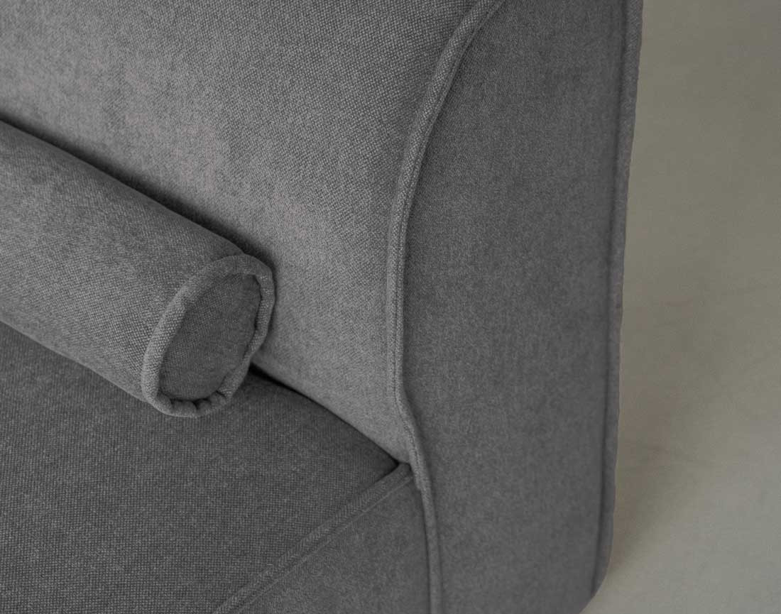 Module d'assise sans accoudoirs en tissu texturé Felix