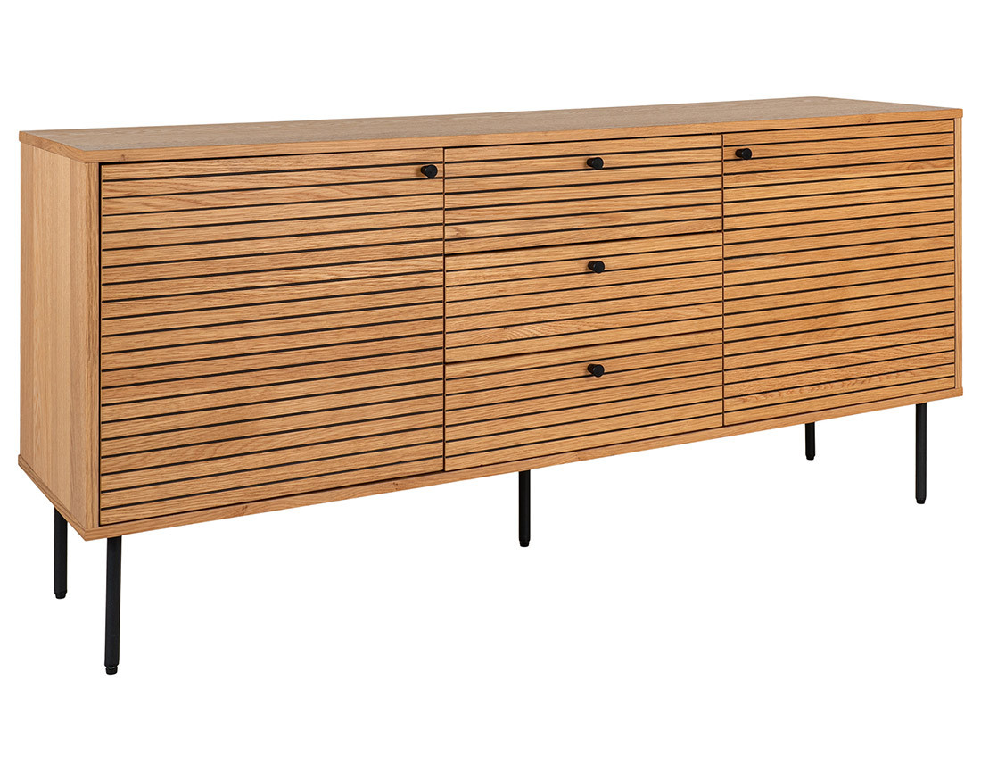Buffet bas en chêne 150 cm Tolga