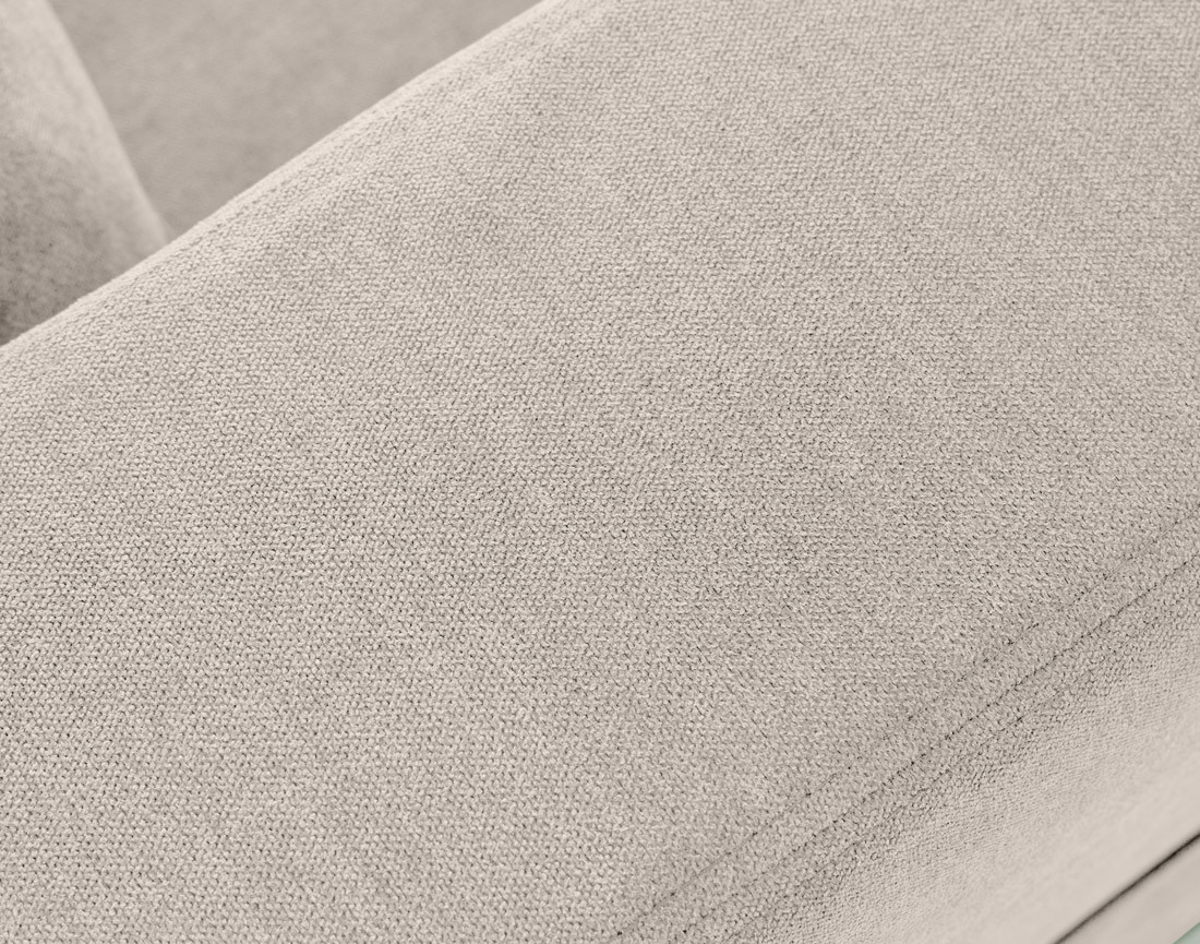 Canapé droit déhoussable 3 places avec poches en tissu Rico