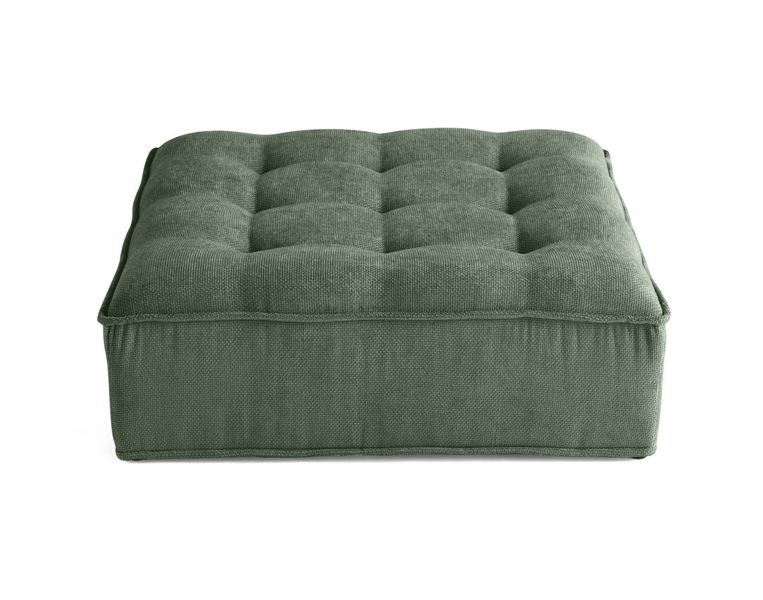 Pouf modulable en velours texturé Marisol