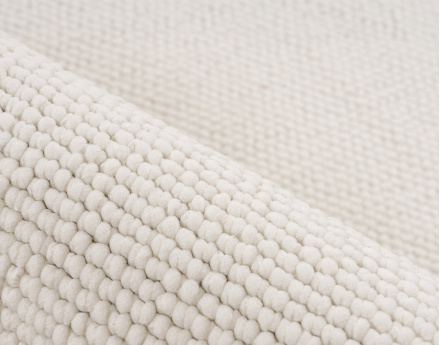 Tapis rectangulaire uni blanc Elma