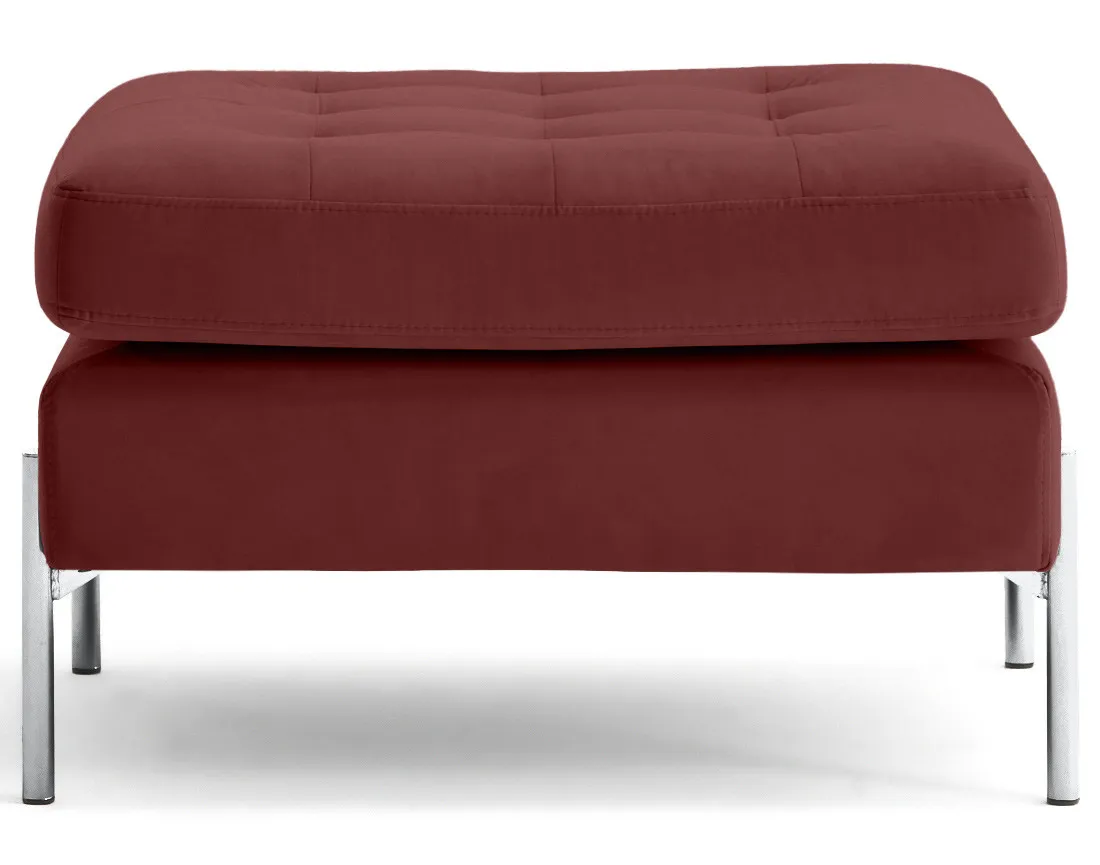 Pouf en velours Isaure