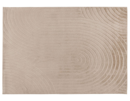 Tapis rectangulaire motif abstrait crème Lovely