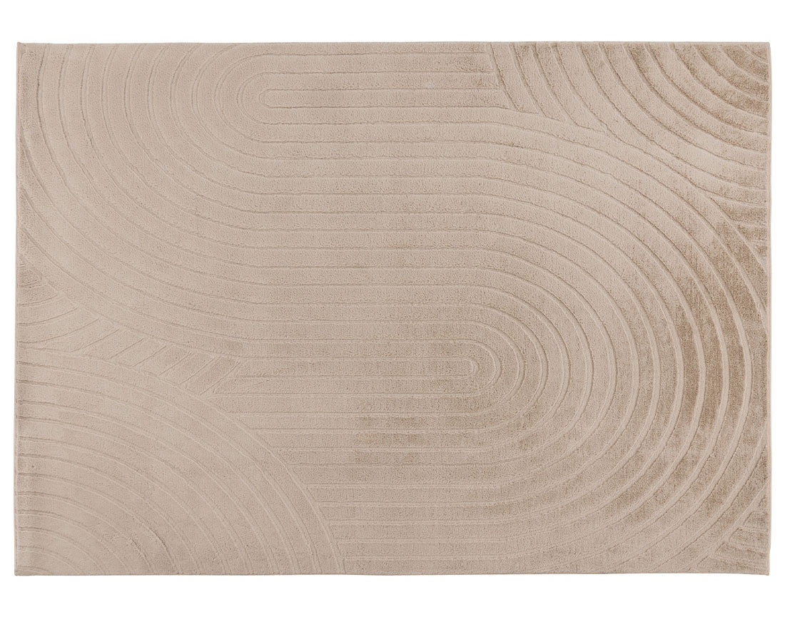 Tapis rectangulaire motif abstrait crème Lovely
