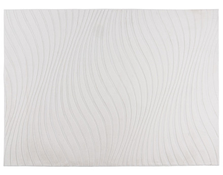 Tapis rectangulaire motif courbe blanc Lovely