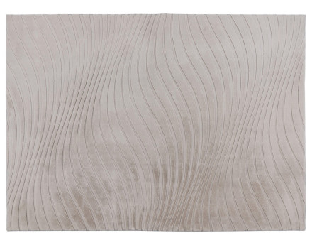 Tapis rectangulaire motif courbe taupe Lovely