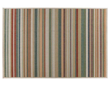 Tapis rectangulaire motif rayure intérieur et extérieur multicolore Noumea