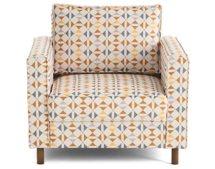 Fauteuil motif graphique en tissu Jake