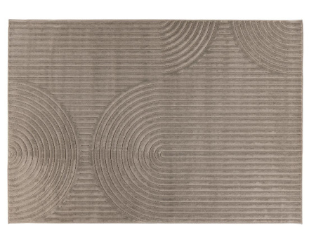Tapis rectangulaire motif abstrait intérieur et extérieur taupe Rio